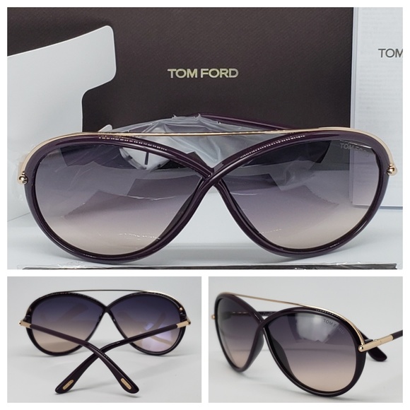 Tom Ford Accessories - Tom Ford Butterfly Violet Glasses w Gold